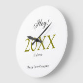 Hey it's new year add year gold black simple. Mini Grote Klok (Hoek)