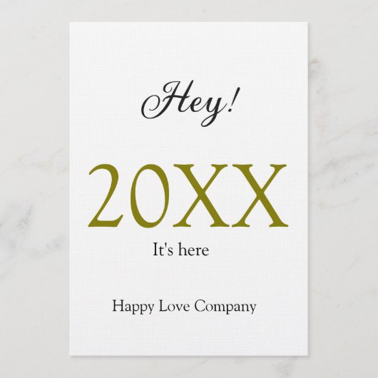 Hey it's new year add year gold black simple. Mini Kaart (Voorkant)