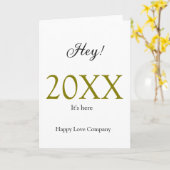 Hey it's new year add year gold black simple. Mini Kaart (Gele Bloem)