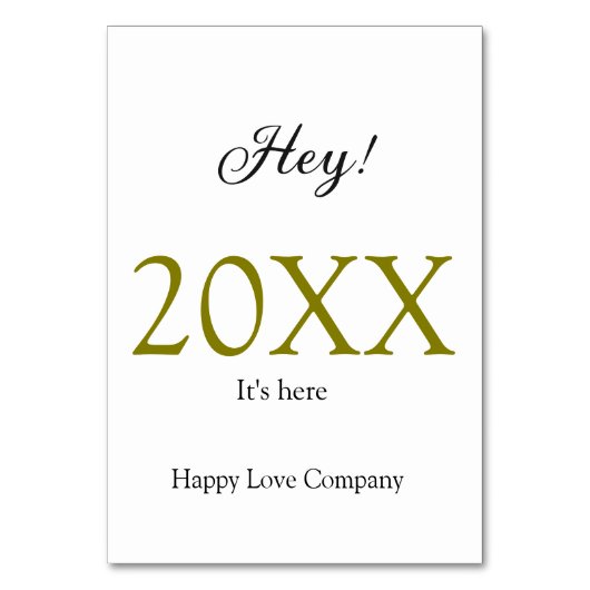 Hey it's new year add year gold black simple. Mini Kaart (Voorkant)