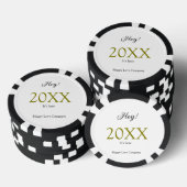 Hey it's new year add year gold black simple. Mini Poker Chips (Opstapeling)