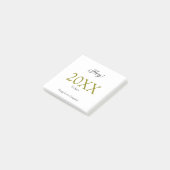 Hey it's new year add year gold black simple. Mini Post-it® Notes (Schuin)