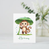 Hey' It's Raining Briefkaart (Staand voorkant)