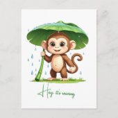 Hey' It's Raining Briefkaart (Voorkant)