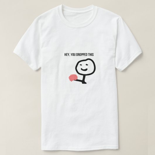 Hey je liet deze grappige stickman meme vallen t-shirt (Design voorkant)