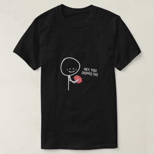 Hey je liet deze hersenen grappige stickman t-shirt (Design voorkant)
