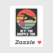 Hey je liet dit brein grappige meme grap retro sticker (Vel)