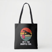 Hey je liet dit brein grappige meme grap retro tote bag (Voorkant)