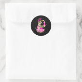 Hey Kanker Shirt Roze Borstkanker Awareness Stro Ronde Sticker (Tas)