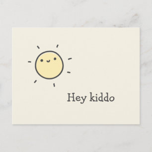 Hey kiddo - Cute Sun Briefkaart
