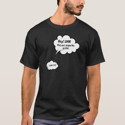 Hey Kijk bericht van Clouds T-shirt (Voorkant)