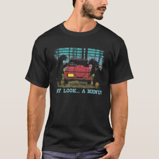Hey Kijk een menu Funny Beer Camping Retro Vintage T-shirt