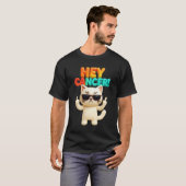 Hey Kreeft FU Grappig Meme Kat Middelvinger Fck Ca T-shirt (Voorkant volledig)