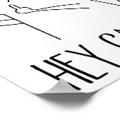 Hey Kreeft FU, Grappige Kat Middelvinger, F#ck Can Poster (Hoek)