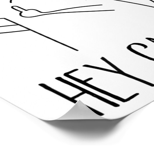 Hey Kreeft FU, Grappige Kat Middelvinger, F#ck Can Poster (Hoek)