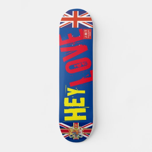 HEY LOVE OFFICIËLE Britse Skateboard (Voorkant)
