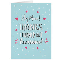 Hey mam bedankt Moederdag Kaart