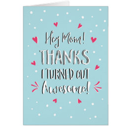 Hey mam bedankt Moederdag Kaart