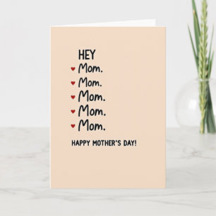 Hey Mammo Handgeschreven Liefde Kaart