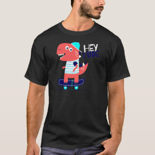 Hey Man Skating S Dinosaur Cool Graphic S T-shirt