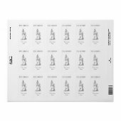 Hey Meisje skelet bookplate Etiket (Full Sheet)