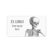 Hey Meisje skelet bookplate Etiket (Voorkant)