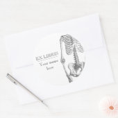Hey Meisje  skeletboekplaat Ronde Sticker (Envelop)