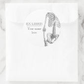 Hey Meisje  skeletboekplaat Ronde Sticker (Tas)