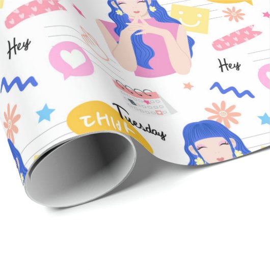 Hey meisjes cadeaupapier (Rol Hoek)