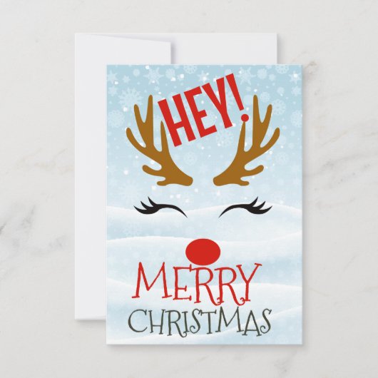 Hey! Merry Christmas Bedankkaart (Voorkant)