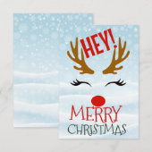Hey! Merry Christmas Bedankkaart (Voorkant / Achterkant)
