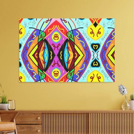 Hey minnaar canvas afdruk (Insitu (Woonkamer))