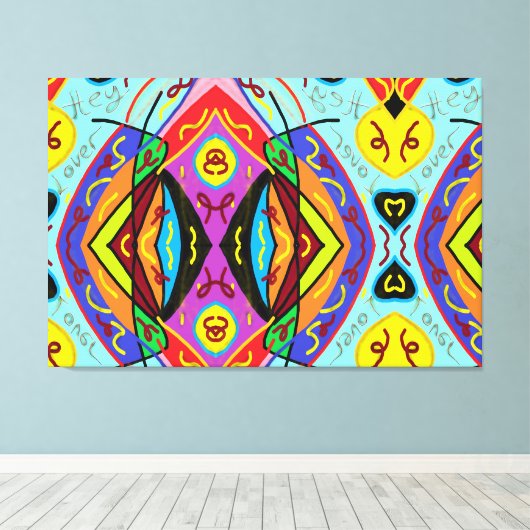 Hey minnaar canvas afdruk (Insitu (Houten vloer))