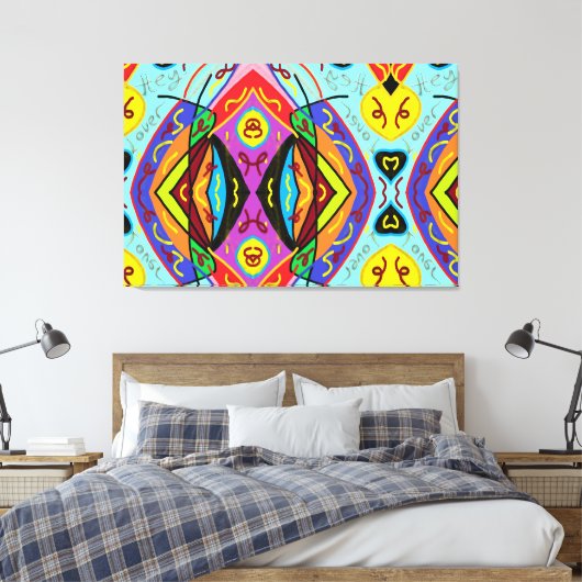 Hey minnaar canvas afdruk (Insitu (Slaapkamer))