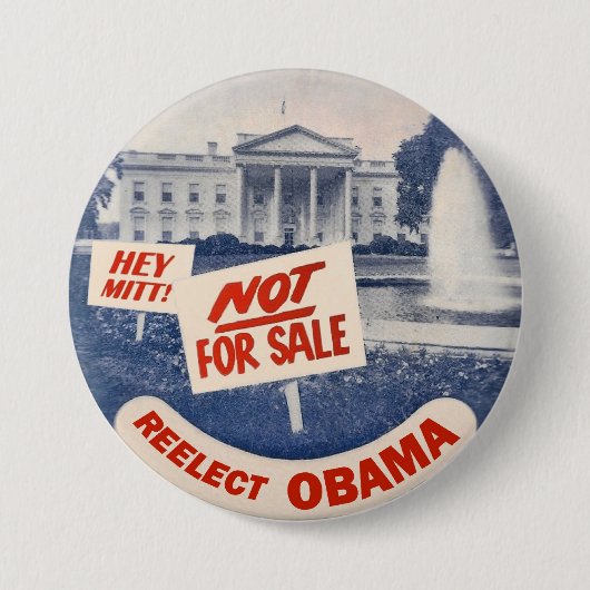 Hey Mitt ReElect Obama Ronde Button 7,6 Cm (Voorkant)