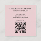 Hey Moderne minimale vetgedrukte typografie QR Cod Vierkante Visitekaartje (Achterkant)