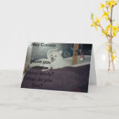 Hey neef, heb je gekeken -Wenskaart Kaart (Gele Bloem)