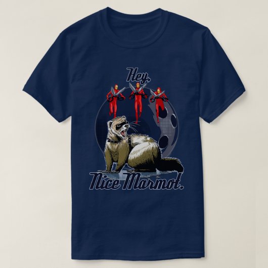 Hey Nice Marmot T T-shirt (Design voorkant)