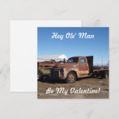 Hey Ole Man, word mijn Valentijn grappig Feestdagenkaart (Voorkant / Achterkant)