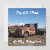 Hey Ole Man, word mijn Valentijn grappig Feestdagenkaart (Voorkant)