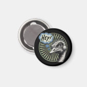"Hey Ostrich" Bubble Magnet (Voorkant / Achterkant)