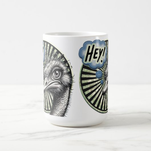 "Hey Ostrich" Bubble Mug Koffiemok (Center)