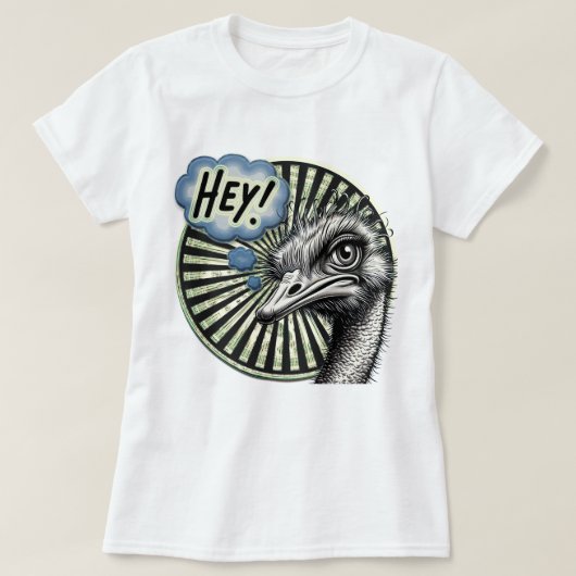 Hey Ostrich Bubble Women's Tee T-shirt (Design voorkant)