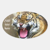 Hey_ Ovale Sticker (Voorkant)