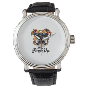 Hey Paws Up Vintage Bulldog met Zonnebril Grappig Horloge