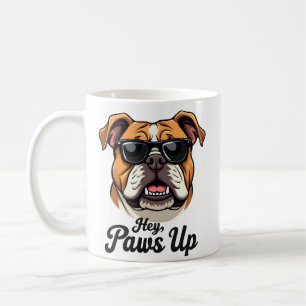 Hey Paws Up Vintage Bulldog met Zonnebril Grappig  Koffiemok