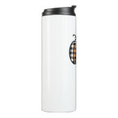 Hey Pompoen Buffel Plaid voor Herfst Herfst Thanks Thermosbeker (Gedraaid links)