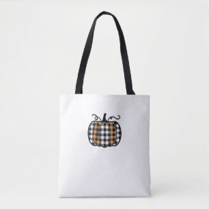 Hey Pompoen Buffel Plaid voor Herfst Herfst Thanks Tote Bag