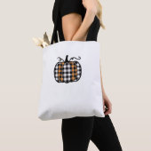 Hey Pompoen Buffel Plaid voor Herfst Herfst Thanks Tote Bag (Dichtbij)