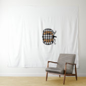 Hey Pompoen Buffel Plaid voor Herfst Herfst Thanks Wandkleed (In Situ (horizontaal))